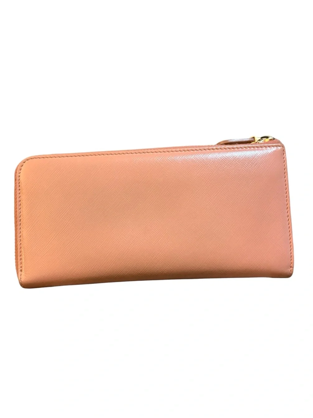 Salvatore Ferragamo Vara Bow Zip Around Continental Long Wallet Pink Saffiano